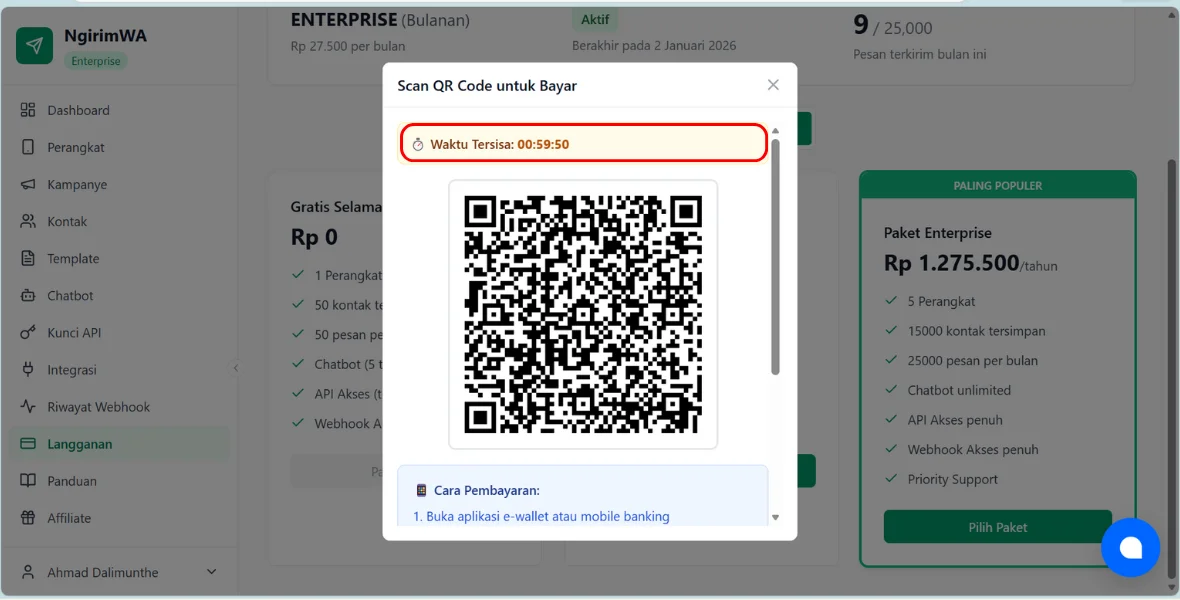 Scan QR NgirimWA