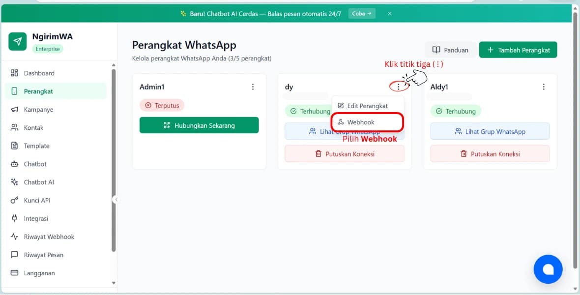 Klik titik tiga